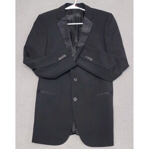 Hugo Boss Jacket Mens 40L Black Tuxedo Dinner Virgin Wool Double Vent Stretch